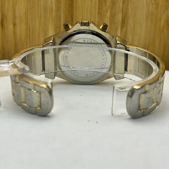 XOXO Women’s Gold-Tone Chronograph-Style Watch Crystal Accented Bezel - Picture 3 of 4